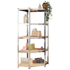 5-Layer Shelves 5 Pcs Steel&Engineered Wood