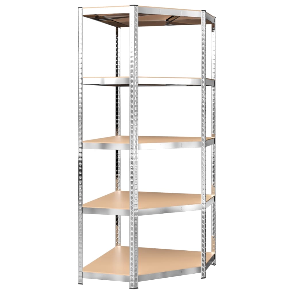 5-Layer Shelves 5 Pcs Steel&Engineered Wood