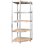 5-Layer Shelves 5 Pcs Steel&Engineered Wood