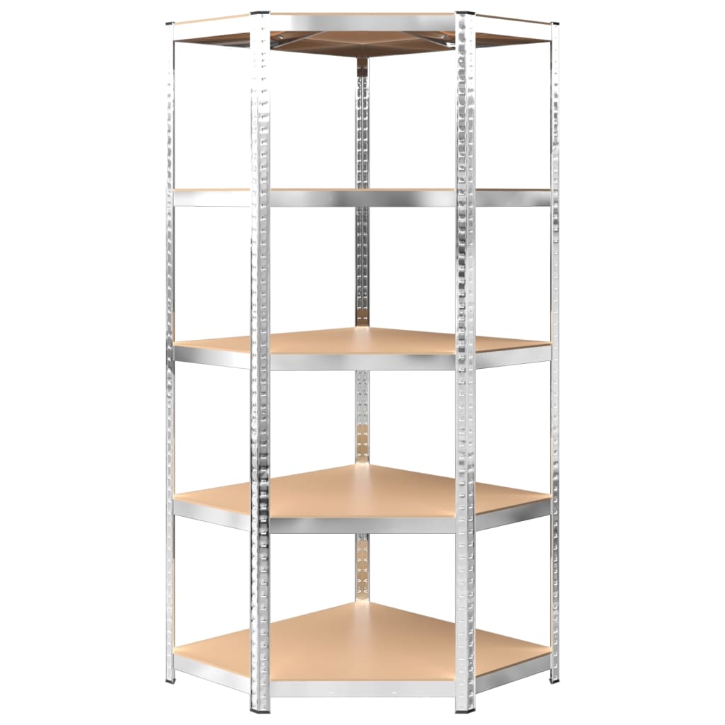 5-Layer Shelves 5 Pcs Steel&Engineered Wood