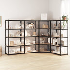 5-Layer Shelves 5 Pcs Steel&Engineered Wood