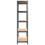 5-Layer Heavy-Duty Shelves 2 Pcs Steel&Engineered Wood