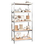 5-Layer Heavy-Duty Shelves 3 Pcs Steel&Engineered Wood