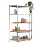 5-Layer Heavy-Duty Shelves 3 Pcs Steel&Engineered Wood