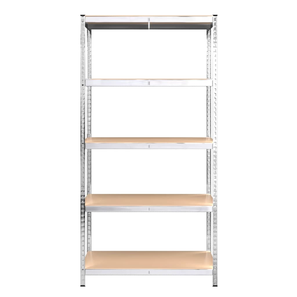 5-Layer Heavy-Duty Shelves 3 Pcs Steel&Engineered Wood