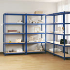 5-Layer Shelves 4 Pcs Steel&Engineered Wood 4