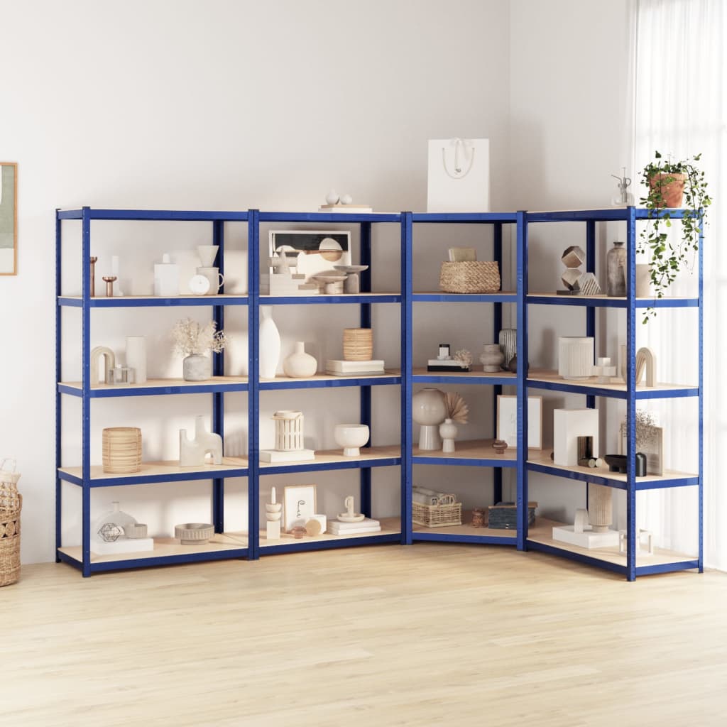 5-Layer Shelves 5 Pcs Steel&Engineered Wood