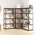 5-Layer Shelves 5 Pcs Steel&Engineered Wood