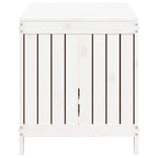 Garden Storage Box White 121x55x64 cm Solid Wood Pine