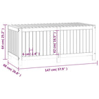 Garden Storage Box Grey 147x68x64 cm Solid Wood Pine