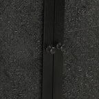 Sideboard Black 55x30x77 cm Solid Wood Mango and Iron