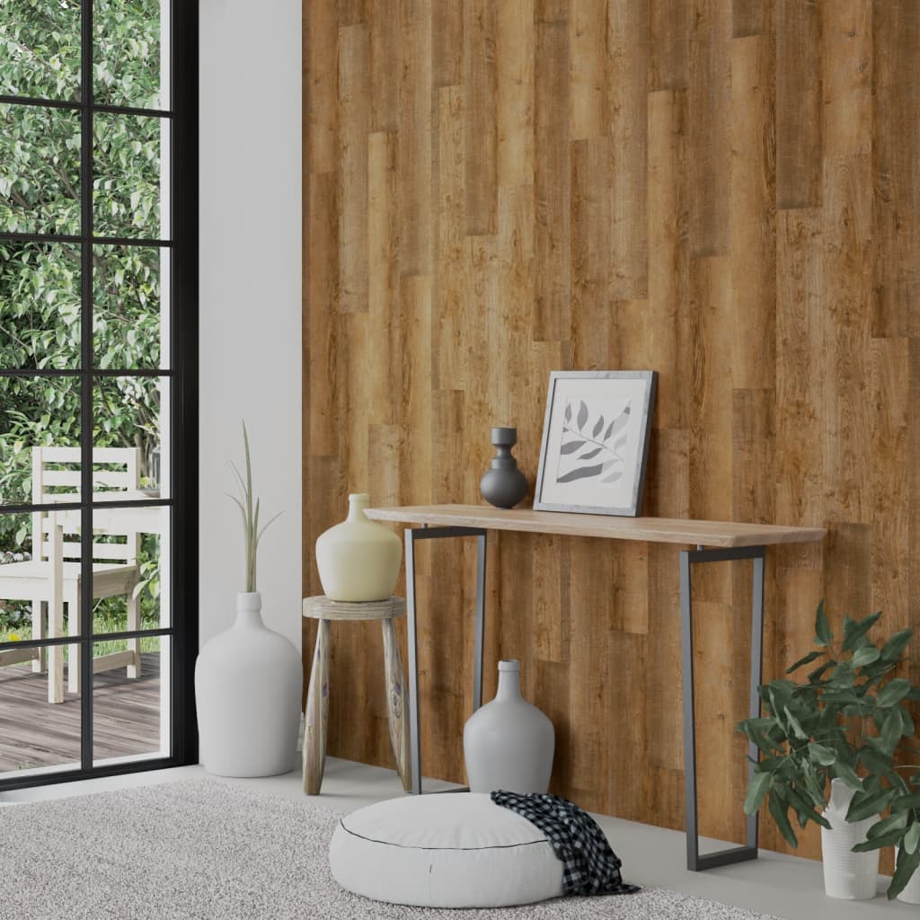 Wall Panels Wood Look Brown PVC 2.06 m²