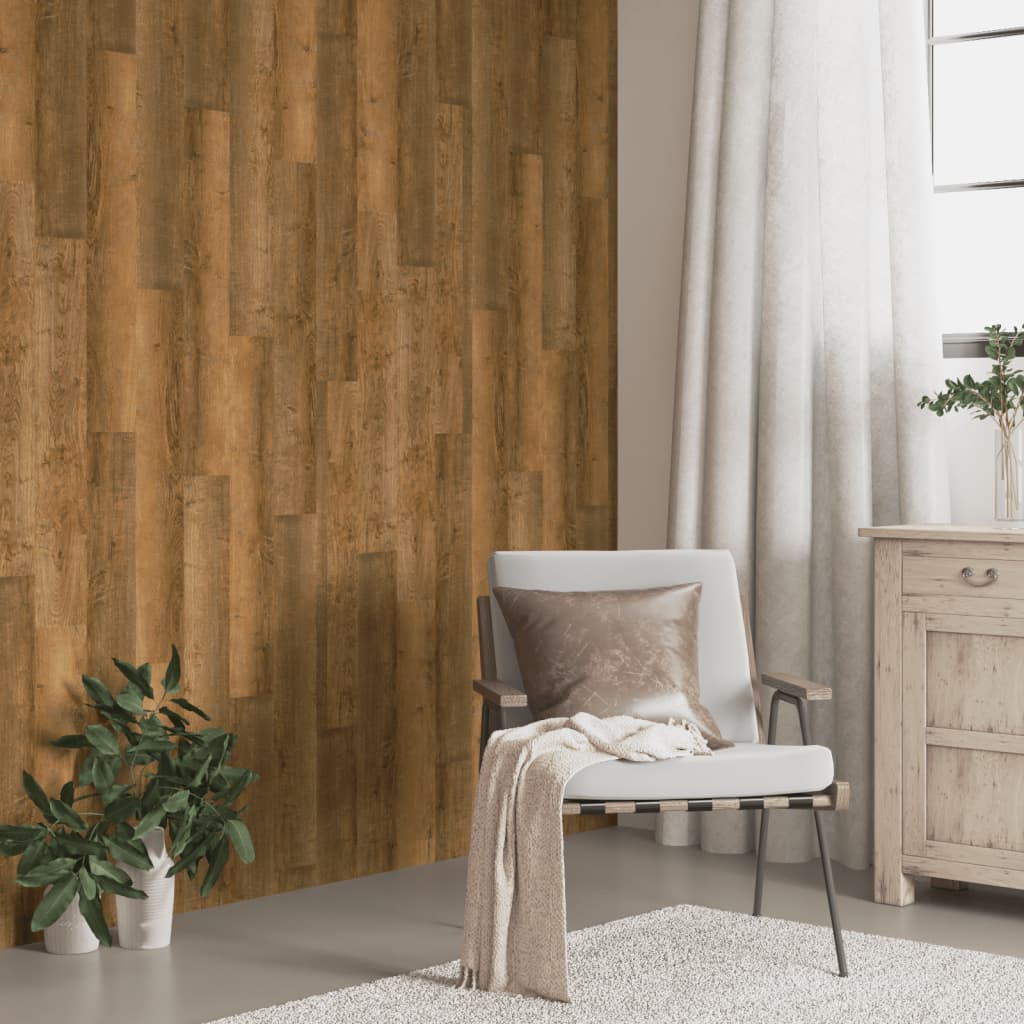 Wall Panels Wood Look Brown PVC 2.06 m²