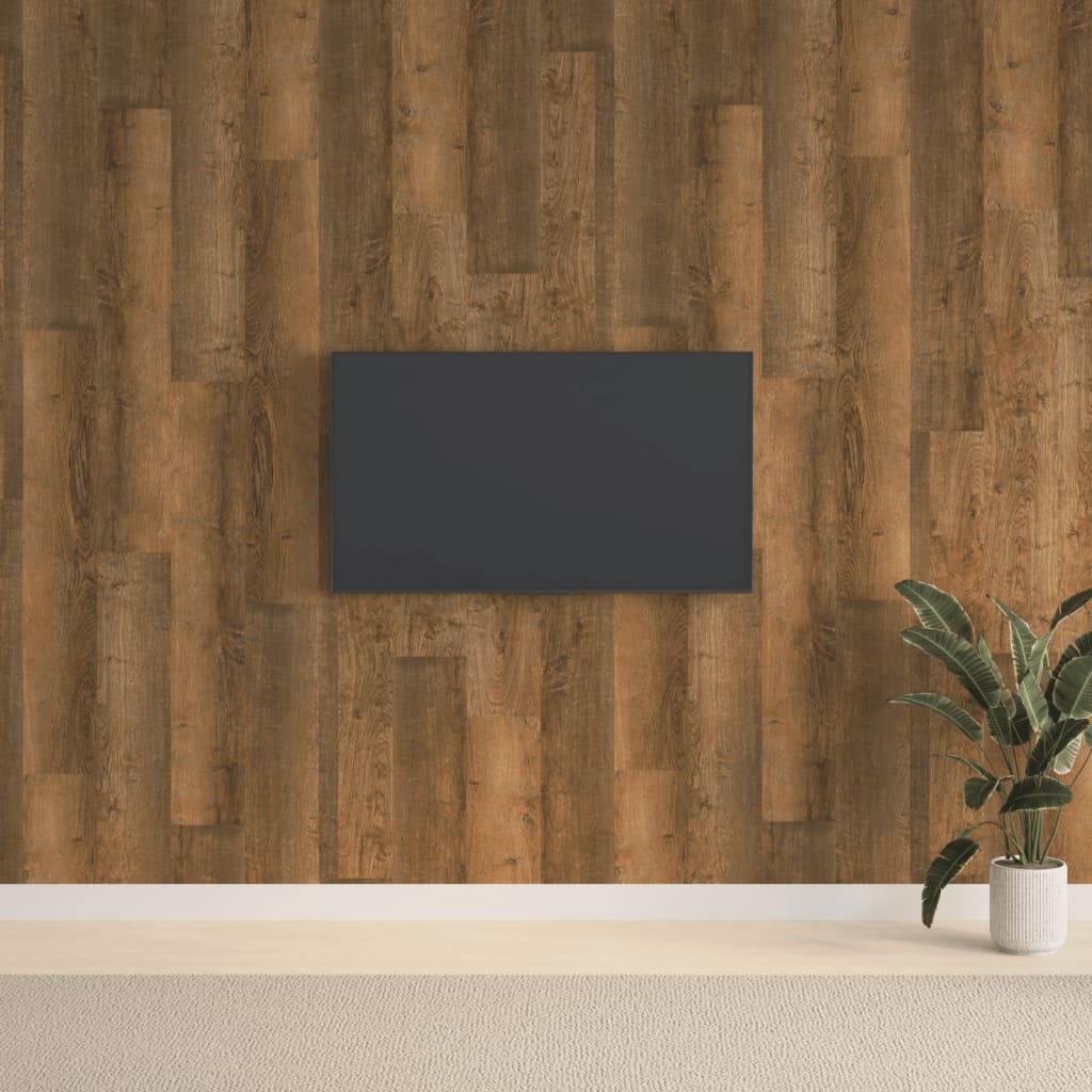 Wall Panels Wood Look Brown PVC 2.06 m²