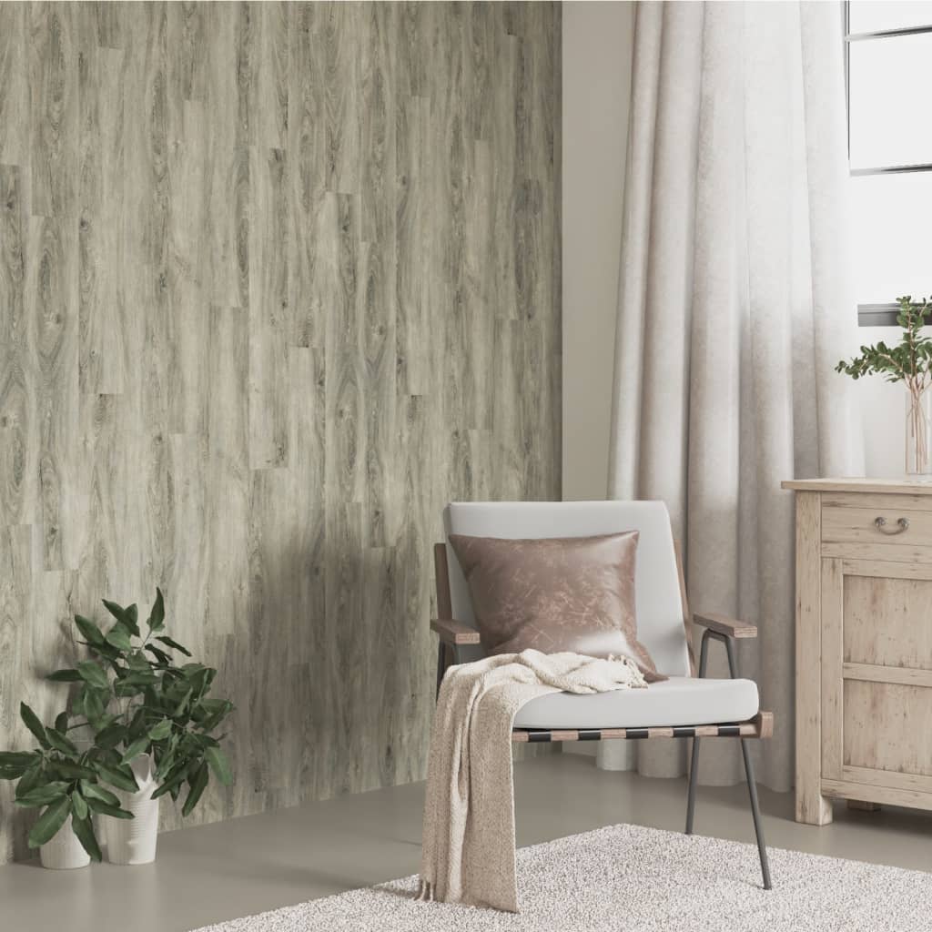 Wall Panels Wood Look Grey PVC 2.06 m²