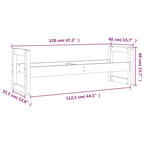 Tire Rack 120x40x40 cm Solid Wood Pine