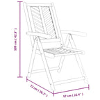 Reclining Garden Chairs 2 pcs Solid Wood Acacia