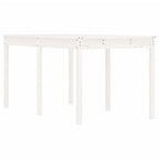 Garden Table White 159.5x82.5x76 cm Solid Wood Pine