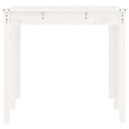 Garden Table White 159.5x82.5x76 cm Solid Wood Pine