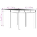 Garden Table White 159.5x82.5x76 cm Solid Wood Pine