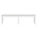 2-Seater Garden Bench White 159.5x44x45 cm Solid Wood Pine