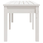 2-Seater Garden Bench White 159.5x44x45 cm Solid Wood Pine