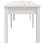 2-Seater Garden Bench White 203.5x44x45 cm Solid Wood Pine