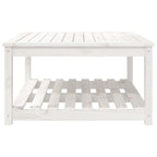 Garden Table White 82.5x82.5x45 cm Solid Wood Pine