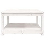 Garden Table White 82.5x82.5x45 cm Solid Wood Pine