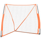 Portable Baseball Net Orange&Black 183x182x183cm Steel&Polyester