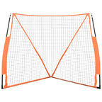 Portable Baseball Net Orange&Black 183x182x183cm Steel&Polyester