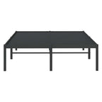 Metal Bed Frame without Mattress Black 135x190cm