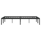 Metal Bed Frame without Mattress Black 135x190cm