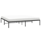 Metal Bed Frame without Mattress Black 193x203cm