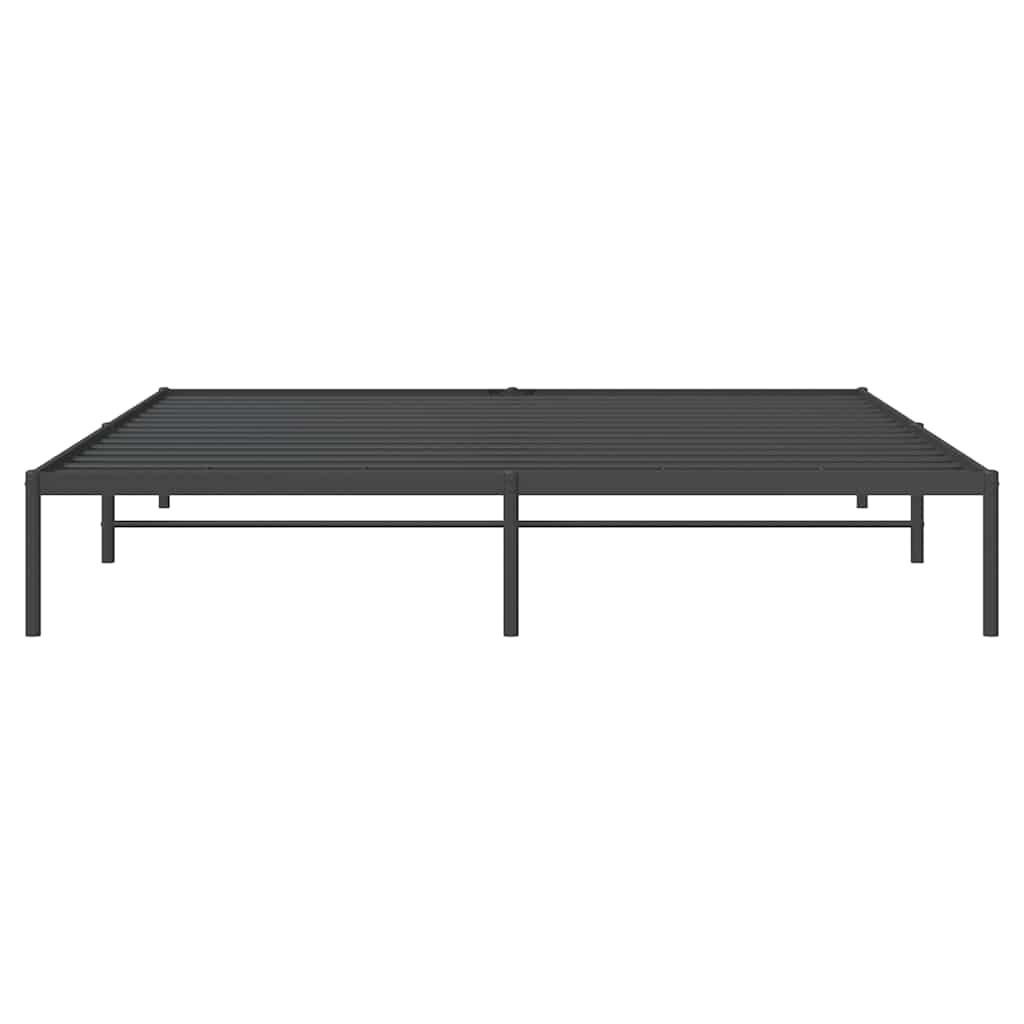 Metal Bed Frame without Mattress Black 193x203cm
