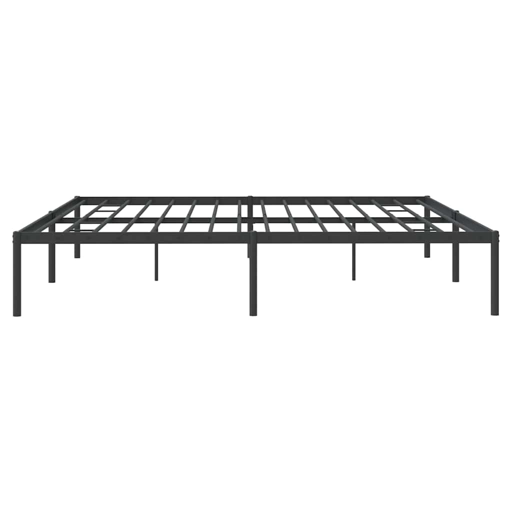 Metal Bed Frame without Mattress Black 193x203cm
