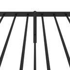 Metal Bed Frame without Mattress with Headboard Black 100x190cm