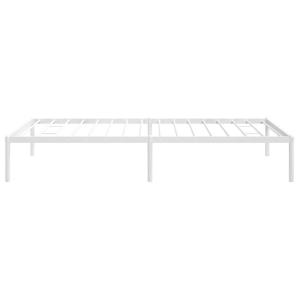 Metal Bed Frame without Mattress White 100x190cm