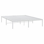 Metal Bed Frame without Mattress White 140x190cm
