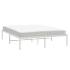 Metal Bed Frame without Mattress White 140x190cm