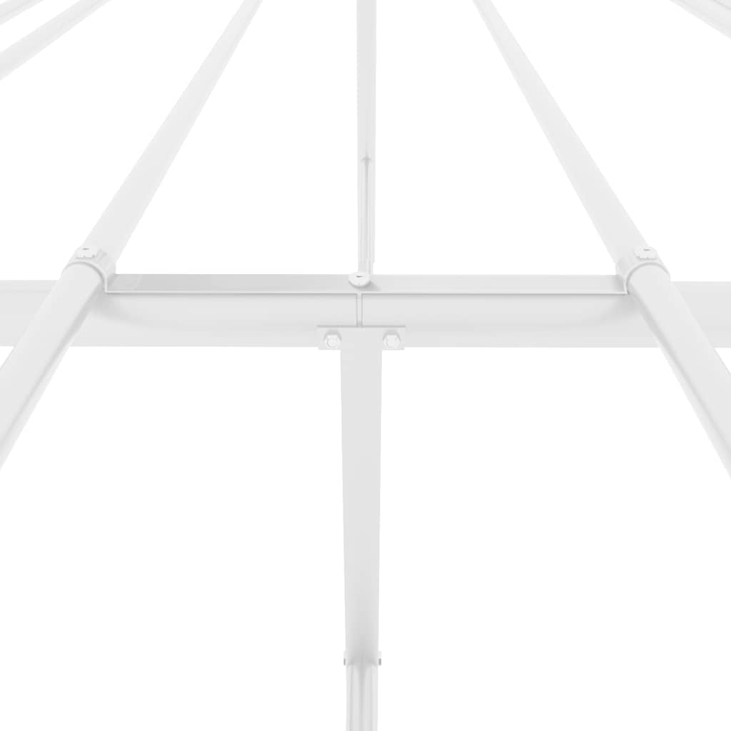Metal Bed Frame without Mattress White 140x190cm