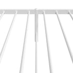 Metal Bed Frame without Mattress with Headboard White 107x203cm