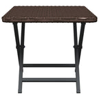 Folding Table Brown 45x35x32 cm Poly Rattan