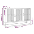 Sideboard Black 105x30x65 cm Engineered Wood