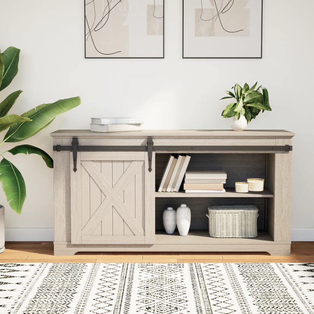 Mini Sliding Cabinet Door Kit Black 122 cm Carbon Steel