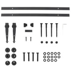 Mini Sliding Cabinet Door Kit Black 122 cm Carbon Steel