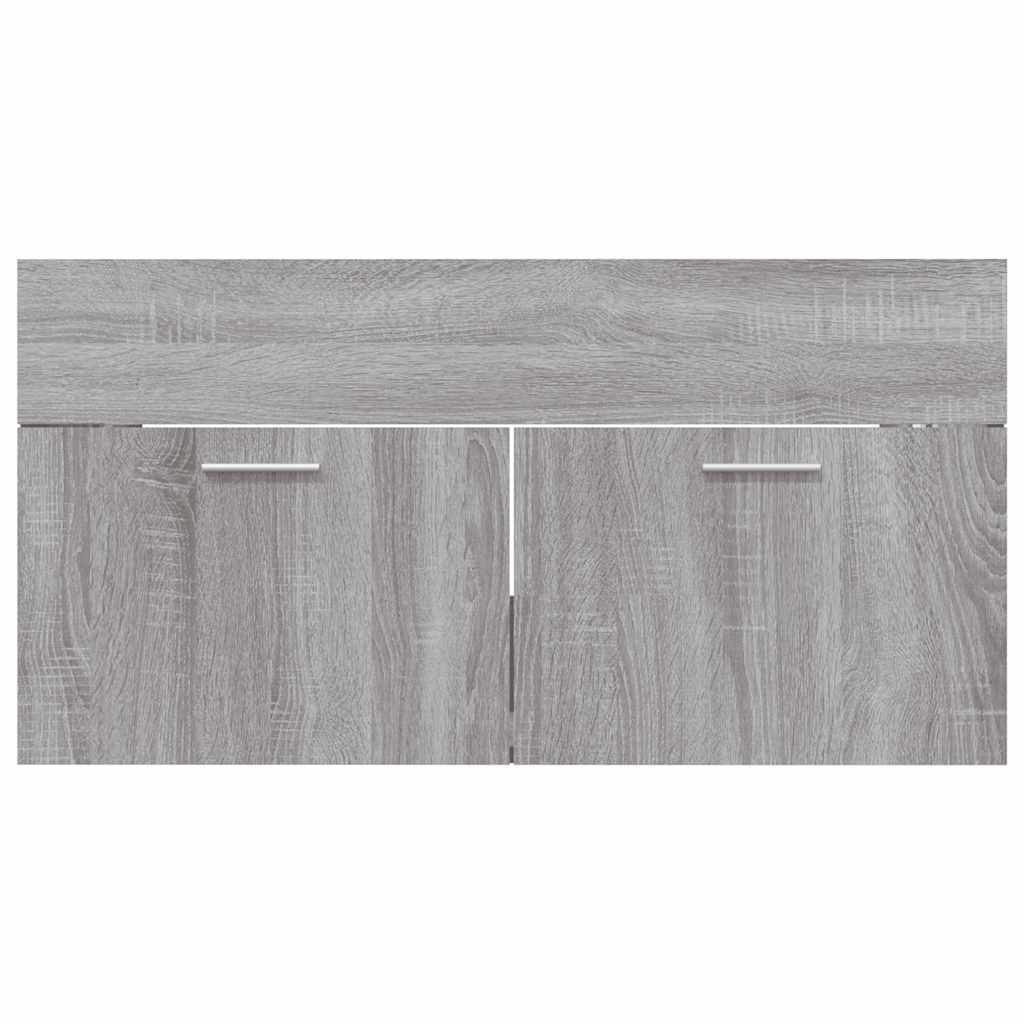 2 Piece Bathroom Furniture Set Grey Sonoma Engineered Wood