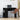 Desk Black 100x55x75 Engineered Wood