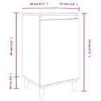 Bedside Cabinets 2 pcs High Gloss White 40x35x70 cm Engineered Wood