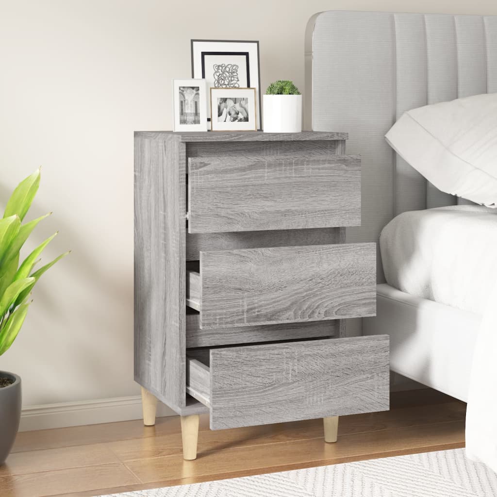Bedside Cabinet Grey Sonoma 40x35x70 cm Engineered Wood